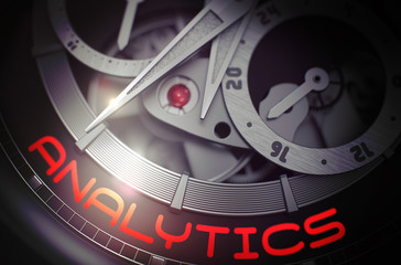 Poster - Analytics on the Luxury Wrist Watch Mechanism. 3D.