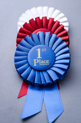 Wall Mural - first, second and third placed winners rosettes