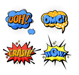 Wall Mural - Bubble speech for onomatopoeia and comic book