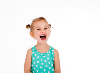 child screaming with joy expression