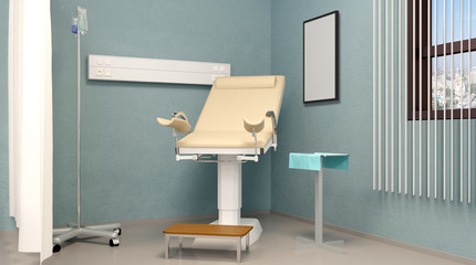 Wall Mural - Cabinet Gynecology. Hospital. 3D rendering