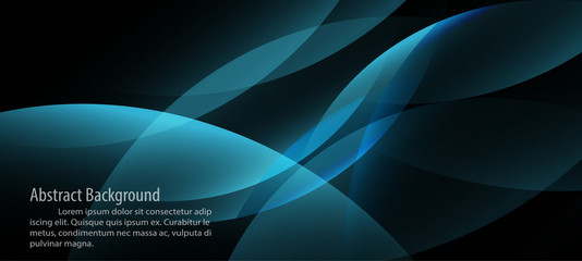 Wall Mural - abstract blue line wave background