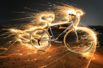 light painting bike