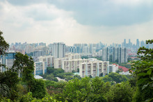 Singapore Cityscape Viewing From Mount Faber Hill Top