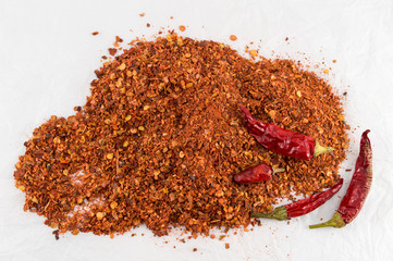 Wall Mural - Cayenne pepper and dried peppers