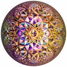 Colored Hyperbolic Tessellation Computer Generated