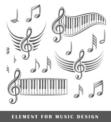 Sticker - Treble clef and notes