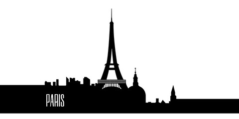 Poster - Isolated silhouette of Paris