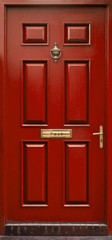 red door isolated