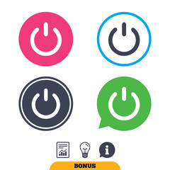 Poster - Power sign icon. Switch on symbol.