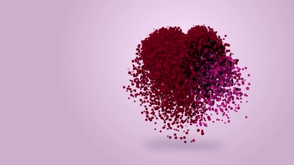 Wall Mural - particles hearts - abstract valentine's day animation ( valentine , banner , love , wedding )