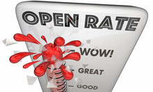 Open Rate Measurement Email Marketing Response 3d Illustration