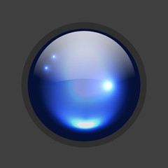 Poster - Glossy circle button for your design