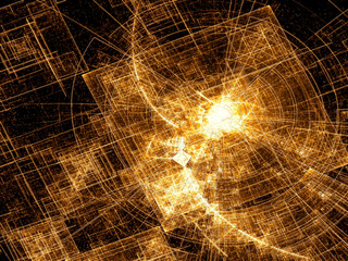 Wall Mural - space disk - abstract digitally generated image