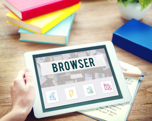 Canvas Print - Browser Online Communication Connection Concept