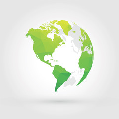 green globe earth planet america