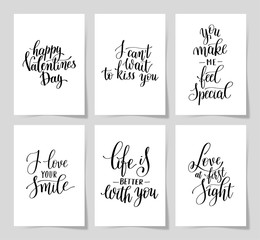 Sticker - 6 hand written lettering positive quote about love