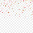 © alona_s - Gold red confetti celebration isolated on transparent background. Falling golden abstract decoration party, birthday celebrate, anniversary or Christmas, New Year. Festival decor. Vector illustration
