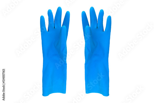 Fotografie, Obraz gloves rubber color cleaning background isolated objects orangs
