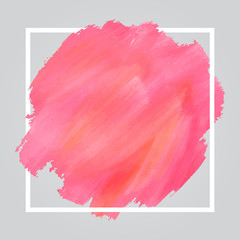 Watercolor template poster for your design on grey background 