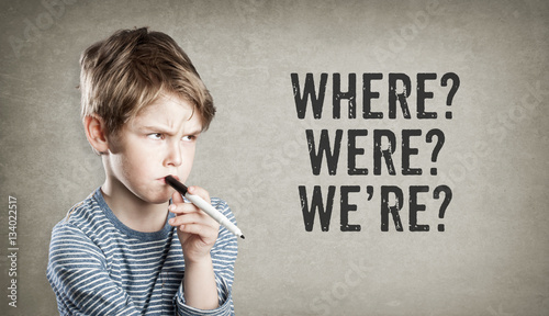 Grammar questions were, where, we are Wallpaper Mural