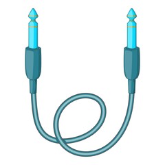 Poster - Jack cable icon, cartoon style