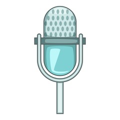Poster - Stage microphone icon, cartoon style