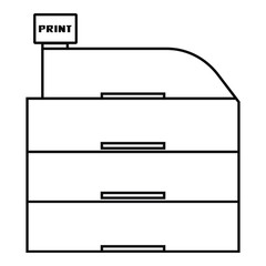 Poster - Paper container icon, outline style