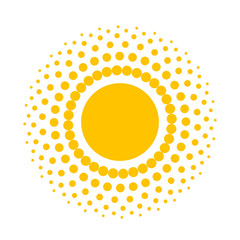 Wall Mural - abstract sun icon