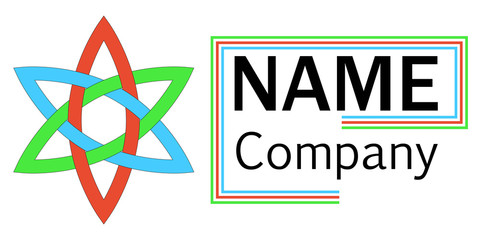 Aufkleber - company logo hexagon flower