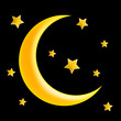 © wektorygrafika - crescent moon and star vector symbol icon design.