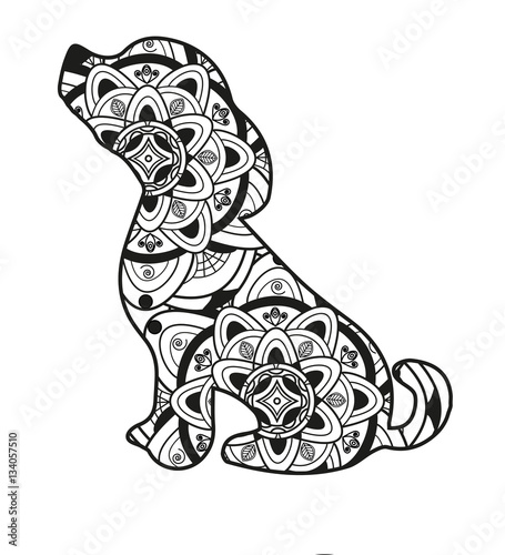 Vector Illustration Of A Dog Mandala For Coloring Book Cane Mandala Vettoriale Da Colorare Buy This Stock Vector And Explore Similar Vectors At Adobe Stock Adobe Stock