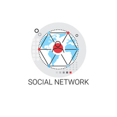 Poster - Social Network Communication Chatting Message Icon Vector Illustration