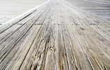 Fototapeta Konie - Boardwalk in perspective at the beach in New Jersey.