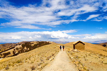 Wall Mural - Backpackers on the Island of the Sun