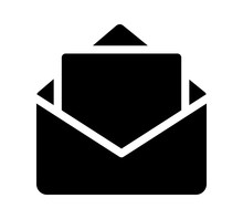 Opened Envelope With Letter Or Message Vector Flat Icon For Apps And Websites
