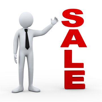 3d man sale word presentation