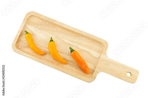 Download Yellow Chili Peppers In Wooden Tray Isolated On White Background Buy This Stock Photo And Explore Similar Images At Adobe Stock Adobe Stock PSD Mockup Templates