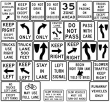 Road Signs In The United States. Regulation Of Movement. Vector