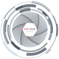 Poster - Background with circular abstract lens design,