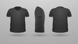 © robu_s - T-shirt Teplate Set. Front Side Back View. Vector