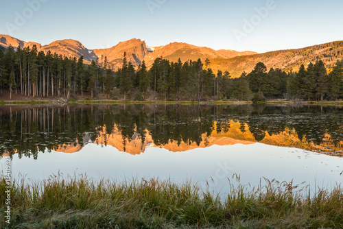 фотография Hallett Peak Reflection, Sprague Lake, Rocky Mountain National P