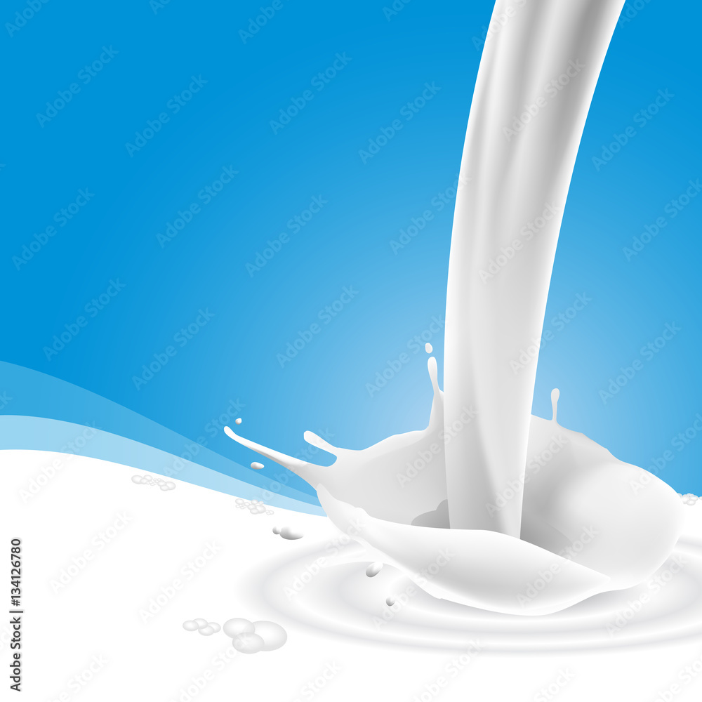 White milk splash Stock Vector | Adobe Stock