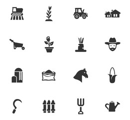  agriculture icon set