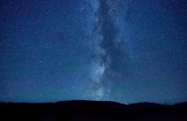 Night dark blue sky with many stars