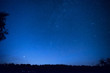 Beautiful blue night sky with many stars