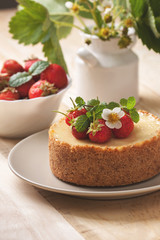 Sticker - Cheesecake with strawberries