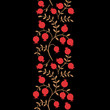 Pomegranate print a black background. Vintage vector. Embroidery.