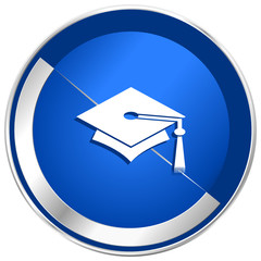 Aufkleber - Education blue vector icon.