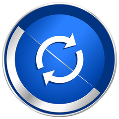 Poster - Reload silver metallic web and mobile phone vector icon.